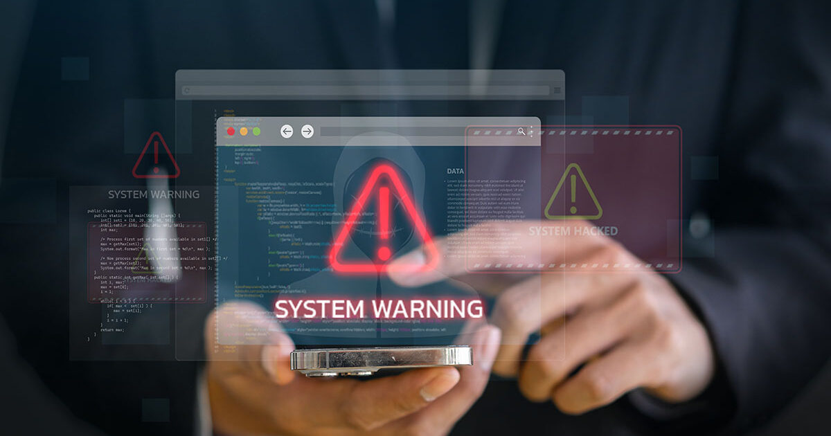 Computer screen showing antivirus software interface with malware detection and endpoint security features