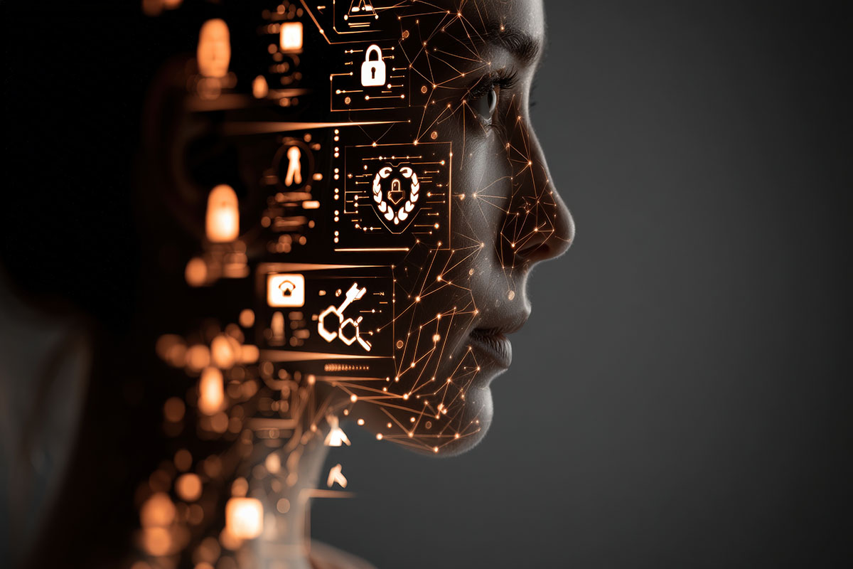 Business professionals working with cybersecurity technology highlighting human factors in digital security